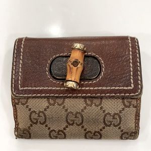 Authentic Monogram Bamboo Gucci Wallet